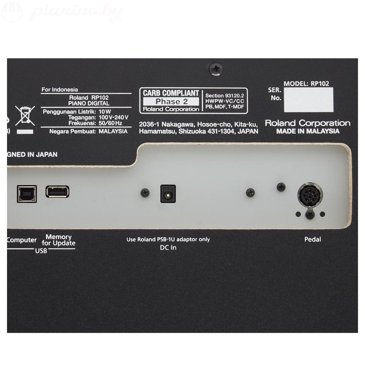 Цифровое пианино Roland RP102 Black